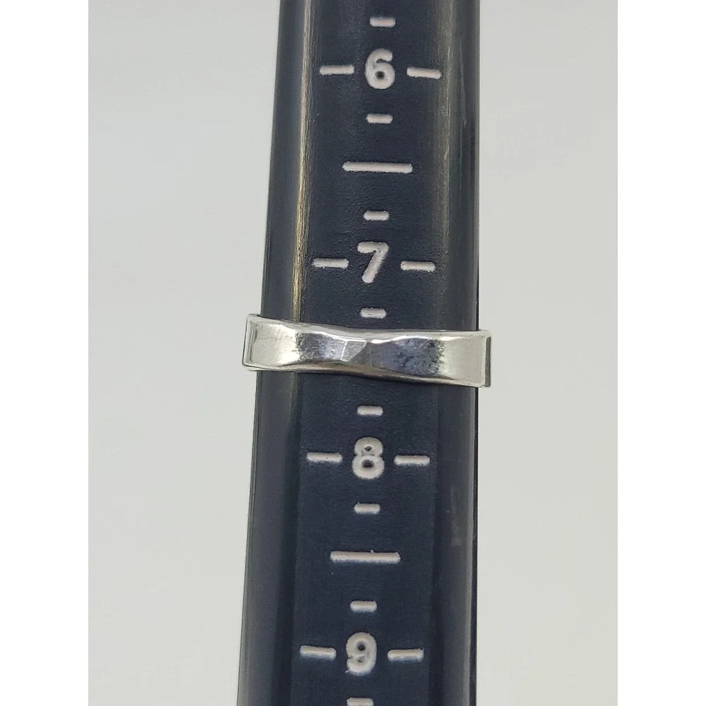 Sterling Silver 925 Turquoise Stone Diamond Shape‎ Womens Ring Size 7.5